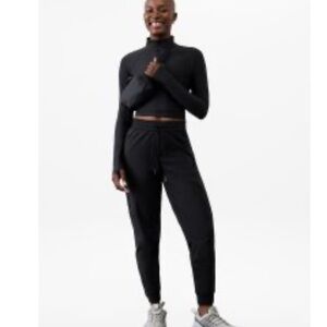 Athleta Black Women's Mid Rise Relaxed Joggers